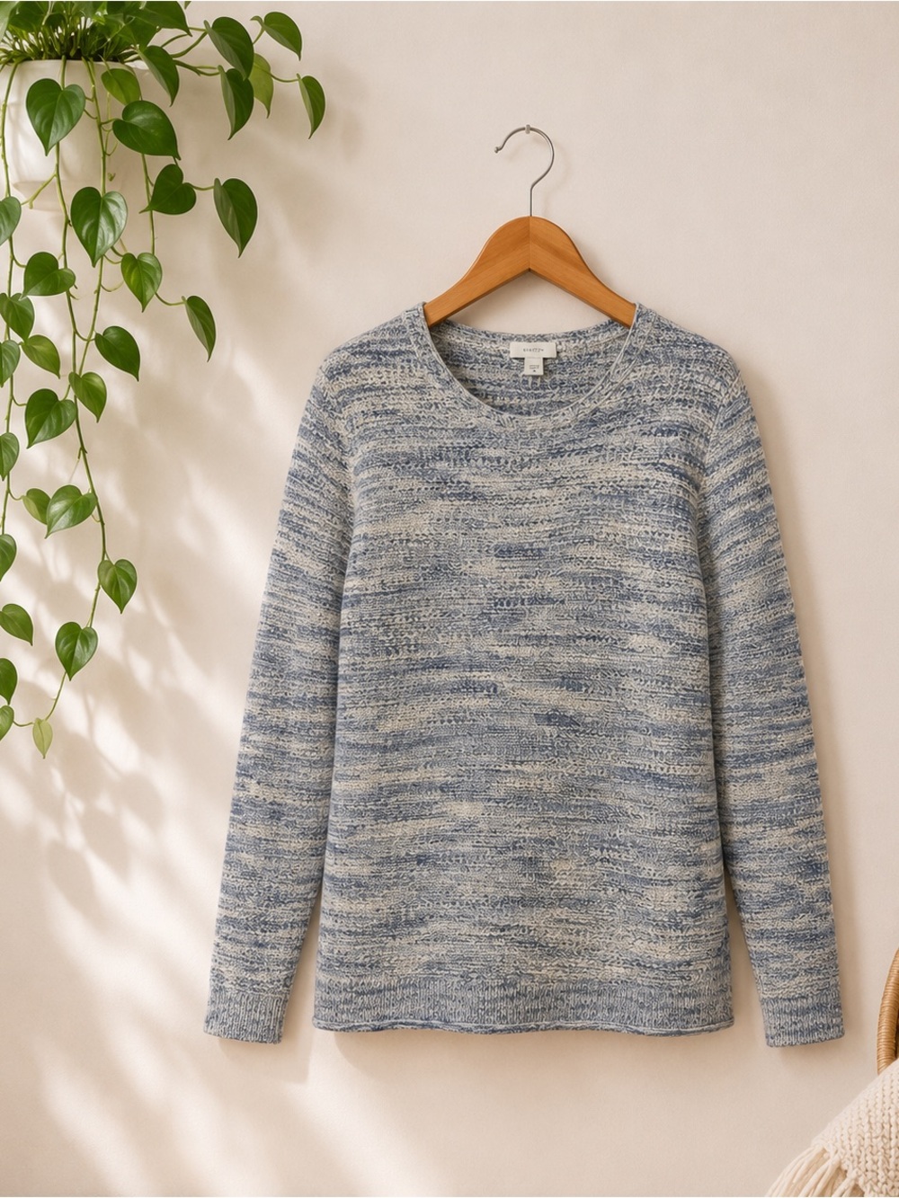 J. Jill PURE JILL MARBLED PULLOVER SWEATER SZ M NWT